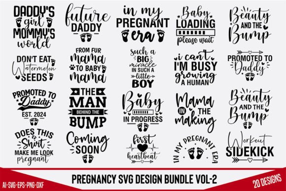 Download Pregnancy Svg Design Bundle Vol-2 - Svg design Collection