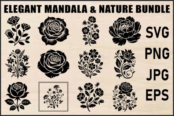 Download Elegant Floral Silhouette Set - Premium Resources