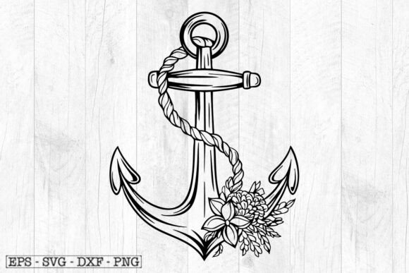 Download Floral Anchor SVG Design , Nautical Svg - Svg design Collection