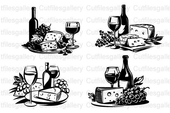 Download Wine and Cheese SVG, Celebration SVG - Celebration svg Collection