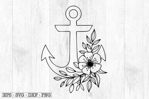 Download Floral Anchor SVG Design , Nautical Svg - Svg design Collection