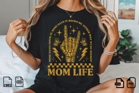 Download Mom Life Rockin SVG Design - Svg design Collection