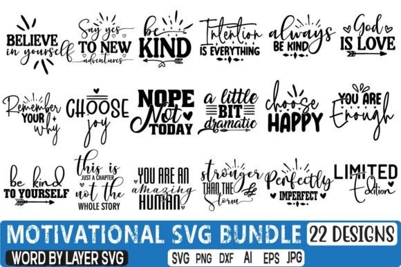 Download Motivational SVG Design Bundle Vol.15 - Svg design Collection