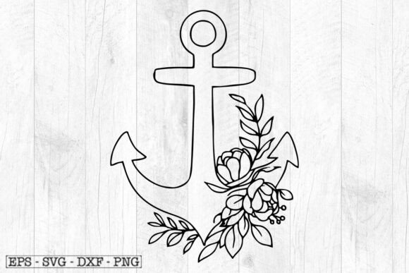 Download Floral Anchor SVG Design , Nautical Svg - Svg design Collection